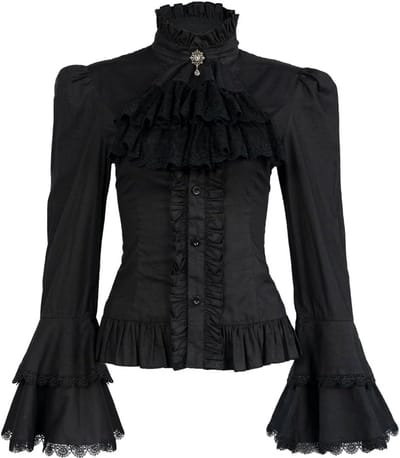 Victorian Damesjurk Lange Mouwen Feestjurk