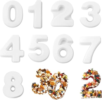 9 Delige Cakevormen met Cijfers - Bakvormen voor Taarten, Verjaardagen, Bruiloften en Mousse Desserts