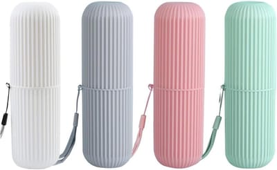 Reisset voor Tandenborstels - 4 Stuks, Draagbare Tandenborstelhouders, Ideaal voor Kinderen en Kamperen