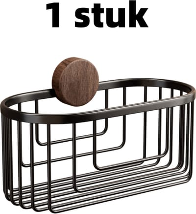 1 artikel - Opbergrek - Opbergmand - Plank - Opbergrek voor gezichtsdoekjes - Doos geschikt voor het opbergen van katoenen handdoeken in de badkamer - 25 cm * 14,5 cm * 12,5 cm - Zwart