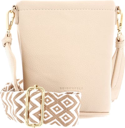 SEIDENFELT MANUFAKTUR Schoudertas Persby Small Bucket Crossbody Bag Cream / Gold Crème