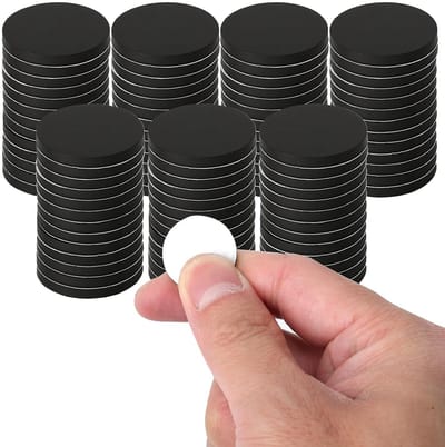 Set van 100 Zelfklevende Magneten - Ronde Magnetische Platen van 20 mm voor Koelkast, Kantoor, School en Creatieve Projecten