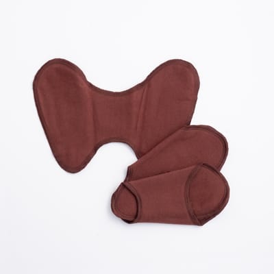 ImseVimse STRING inlegkruisjes wasbaar ZONDER SLUITING - voor STRINGS - wasbare inlegkruisjes ZONDER KNOOPJES - 3 stuks - warm bruin