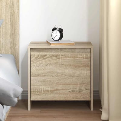 vidaXL - Nachtkastje - 45x34x44,5 - cm - bewerkt - hout - sonoma - eikenkleurig