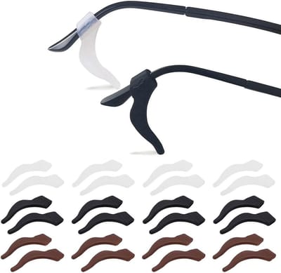Verstelbare brillenhouders van niet-slip silicone, 12 paar, ideaal voor brillen en zonnebrillen, stevig en duurzaam