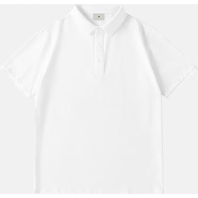 Mode Merk Kraag Kortmouwige Heren Zomer Trendy Eenvoudig Zakelijk Poloshirt Heren T-shirt Los Casual Halve Mouwen XXXL white