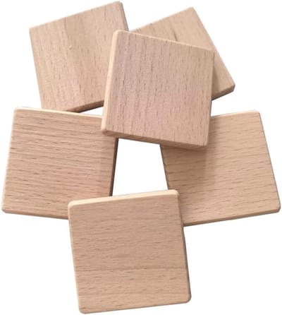 Houten dobbelstenen - Blanco kubussen - Knutselen en decoreren - Splintervrij beukenhout - 24 stuks - Natuurlijk