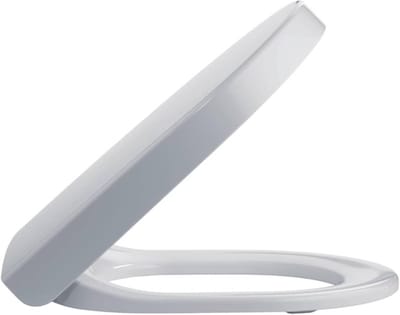Toiletbril - Zitting met deksel - Badkamer renovatie - Automatische sluiting - 49 x 39 cm - Wit
