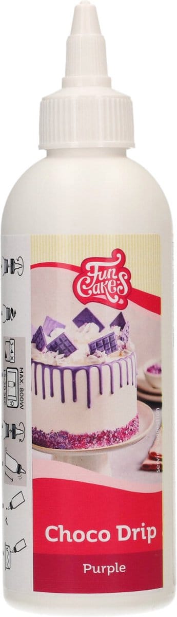 FunCakes Choco Drip - Paars - 180g - Chocolade Taartdecoratie