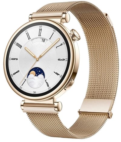 Milanees bandje - geschikt voor Garmin Venu 2s / 3s / 4 (41mm) / Vivoactive 4s / Forerunner 255s / 265s - Huawei Watch GT 5 Pro - 42mm / GT 6 / GT 5 / GT 4 - 41mm - Milanese - rosegoud