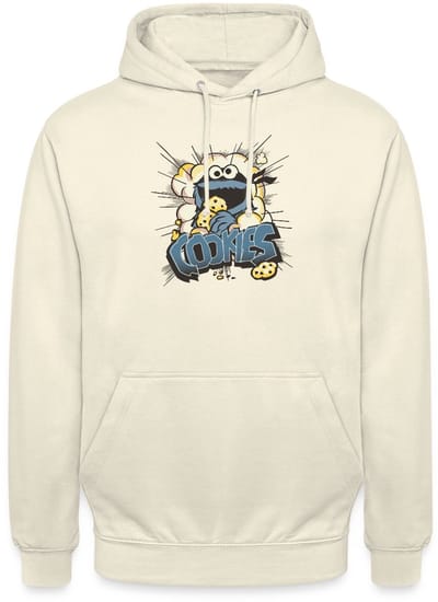 Sesamstraat Koekiemonster En Koekjes Hoodie Unisex