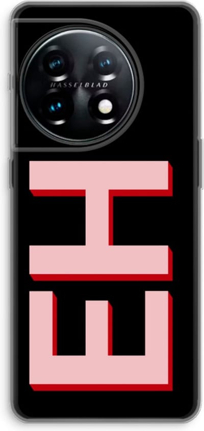 Gepersonaliseerd - Case Company® - Hoesje geschikt voor OnePlus 11 hoesje - Monogram - Soft Cover Telefoonhoesje - Bescherming aan alle Kanten en Schermrand