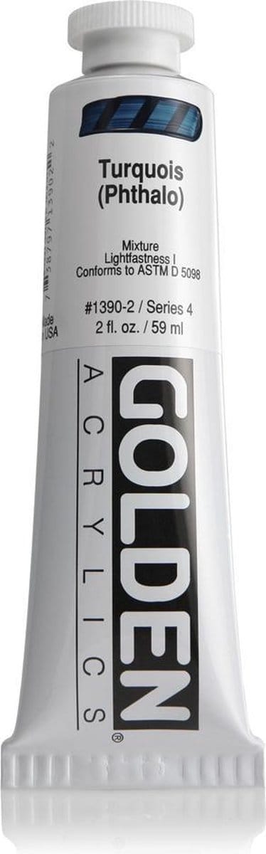 Golden Heavy Body Acrylverf serie 4 | Turquois (Phthalo) (1390-2) 59 ml