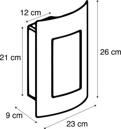 QAZQA emmerald - Moderne Wandlamp voor buiten - 1 lichts - D 90 mm - Donkergrijs - Buitenverlichting