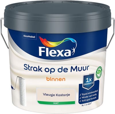 Flexa - Strak Op De Muur Binnen Mat - Vleugje Kastanje - Mengverf - 5 L