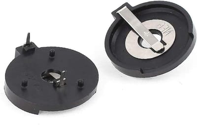 Knoopcel Batterijhouder - Batterij Clips - Apparaten Voeden - 2 Stuks - CR2430 - Zwart