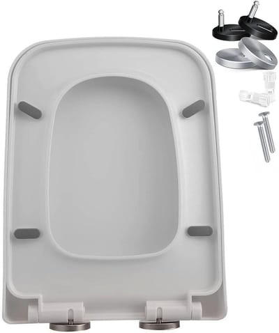 Toiletbril - Toiletzitting D-vorm - Badkamerverbetering - Langzaam sluitend - 355 x 45 cm - Wit