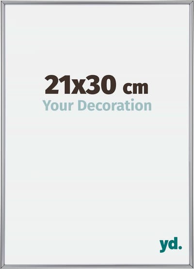 Your Decoration - Fotolijst 21x30 cm - Kunststof - Zilver Hoogglans - Annecy