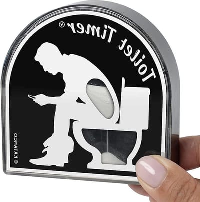 Creatieve Zandloper voor het Toilet, 5 Minuten Timer, Grappige Cadeaus voor Vader, Echtgenoot en Verjaardagen