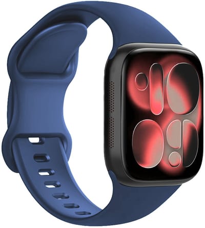 Horloge Band Geschikt voor Apple Watch 1, 2, 3, 4, 5, 6, 7, 8, 9, 10, 11, SE - 42/44/45/46 mm Bandje Siliconen Verstelbaar - Donkerblauw