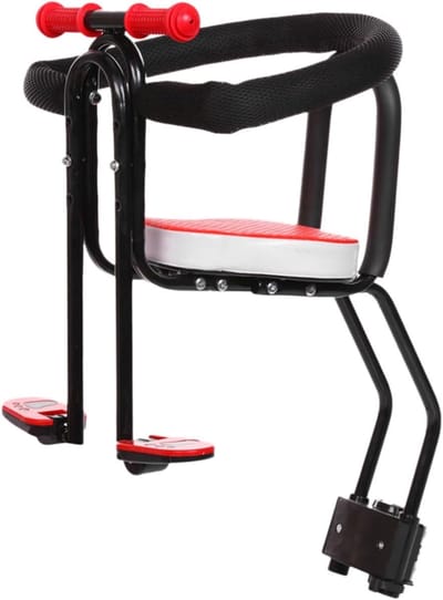 Kinderfietszitje - Fietsstoeltje Kinderdrager - Veilig Fietsen - Robuust Metaal - 33x20x20cm - Rood