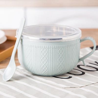 Soep Thermos Voedselpot Geïsoleerde Lunchcontainer Bento Box voor Koud Warm Eten Voedselfles Roestvrijstalen Lunchbox Met Handvat white