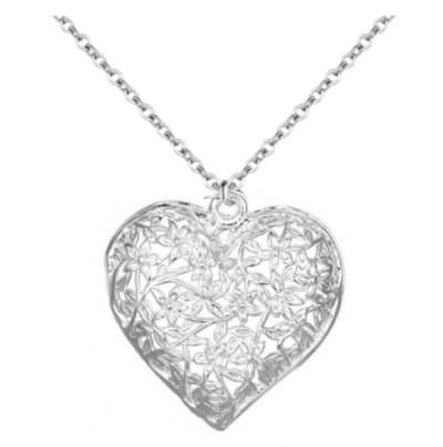 Zilver- Hart -ketting- filigraan - Charme Bijoux