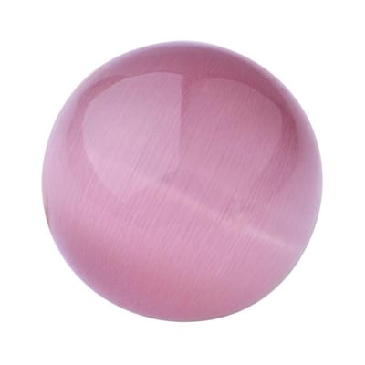Quiges RVS Schroefsysteem Ring Rosékleurig Mat 17mm met Verwisselbare Cat's Eye Roze 12mm Mini Munt