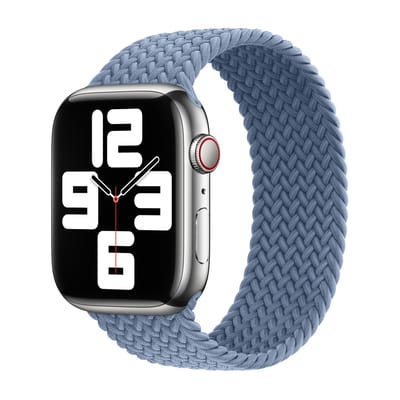 Apple Gevlochten solobandje voor de Apple Watch | 38/40/41/42 mm - Maat 3 - Slate Blue