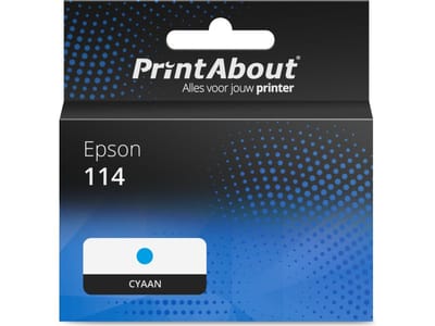 PrintAbout huismerk Inktcartridge 114 (C13T07B240) Cyaan Geschikt voor Epson