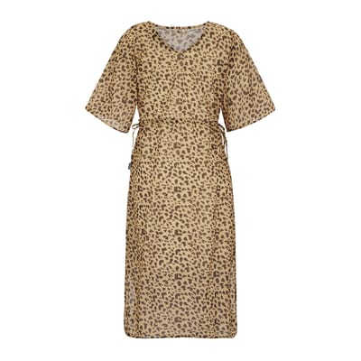 Regatta Dames/Dames Avorno Abstract Luipaardprint Kaftan (Geel/Bruin)