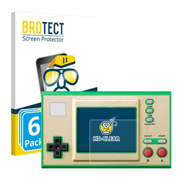 BROTECT - Screenprotector voor Nintendo Game & Watch Super Mario Bros - Folie Beschermfolie transparant 6 Stuks