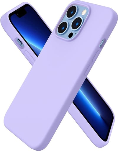 LuxeBass Siliconen hoesje geschikt voor Apple iPhone 14 Pro - Paars - telefoonhoes - gsm hoes - telefoonhoesje