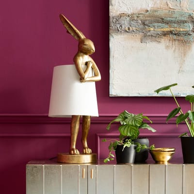 Groene Tafellamp met Konijn Motief - Dierenlamp voor Kinderen en Bureau