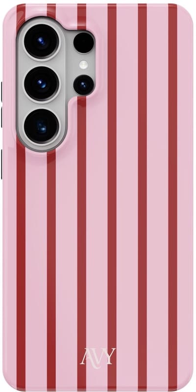 AVY Hoesje geschikt voor Samsung Galaxy S26 Ultra | Linea Sol | Strepen | Roze | Hard Shell Back Cover | Compatibel met MagSafe & Qi2