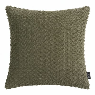 Unique Living - 6 stuks - kussenhoes - sierkussenhoes - groen - mosgroen - 45 x 45 cm - rits - pluche