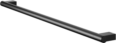 KEUCO Badhanddoekhouder van metaal, zwart mat, 80 cm lang, voor badkamer of sauna, voor handdoeken, wandmontage, handdoekstang, Plan Black Selection