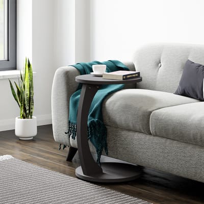 Bijzettafel Holeby 56x38 cm grijs [en.casa]