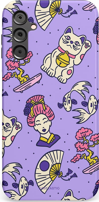 Casetastic Hoesje Geschikt voor Samsung A14 (5G/4G) - Stijlvolle Beschermende Duo-layer Case - Bonsai