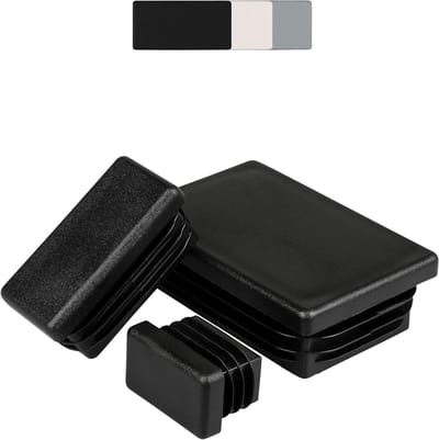 Kunststof Buisstoppen - Lamellenstoppen Meubelglijders - Meubels Beschermen - Robuuste PE Kunststof - 160x80mm Buitenmaat - Zwart