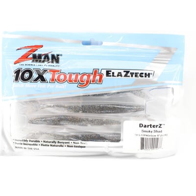 Zman Soft Lure DarterZ 6 Inch 5/Pack Smoky Shad (1478)