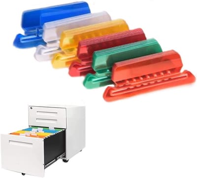 Kleurige Hangende Mappen Tabs en Invoeren - PVC Label Tabs voor Snelle Identificatie van Archiefmappen, Organisatie en Kantooraccessoires