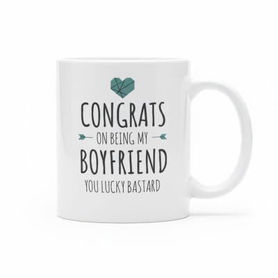 Gefeliciteerd Dat Je Mijn Vriend Bent Koffiemok – Ondeugend Liefdescadeau voor Hem – Keramische Mok 330 ml