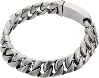 Bukovsky - Geborstelde Stalen Mannen Armband - "Force Extra Small" - 20 cm - Zilverkleur - Mat - Roestvrij Staal - 316L Stainless Steel