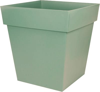 EDA Bloempot Toscane vierkant - kunststof - groen - L32 x B32 x H32 cm - 22 liter - Bloempotten/plantenpotten