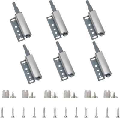 Druk om te openen deur opener set voor meubels, kasten en lades - 6 stuks drukmechanisme voor eenvoudig openen en sluiten