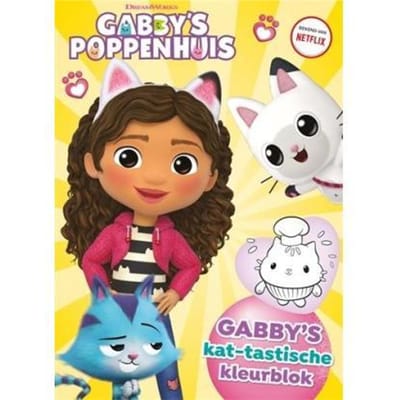 Gabby's Poppenhuis - 's kat-tastische kleurblok Kleurboeken Baby- en peuterboeken