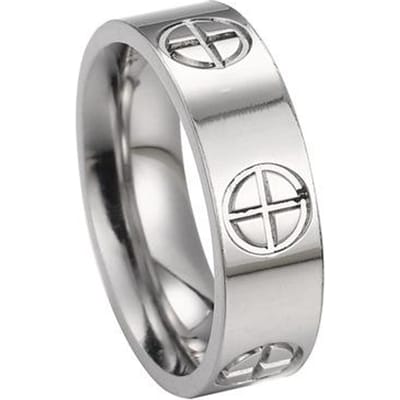 Mode Klassiek Kruis Roestvrij Staal Ringen Voor Vrouwen Mannen Gouden Kleur Luxe Sieraden Huwelijksgeschenk 10