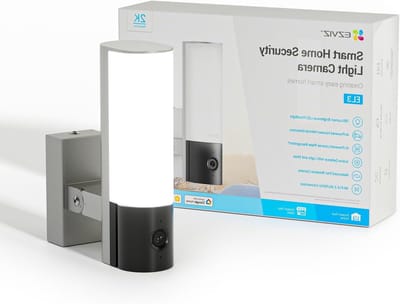 Beveiligingscamera met Verlichting - Buiten Camera - Huisbewaking - Kentekenherkenning - 2K Resolutie - Wit