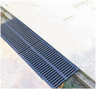 Gootrooster Vervangend - Afvoerplaat Regenwater - Water Afvoeren - Verhoogd Draagvermogen - 1 Stuk - Zwart